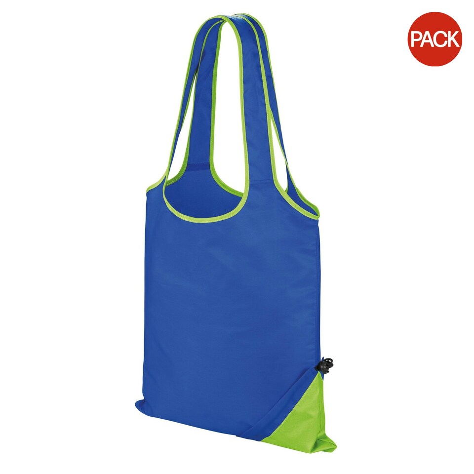 Result Core Compact Shopping Bag (Pack of 2) - Royal/Lime - One Size Blue