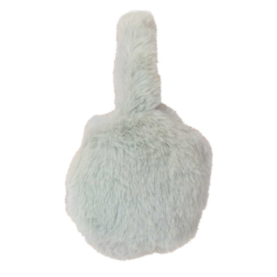 image 1 of Aroma Home Heatable Ear Muffs Grey Faux Fur