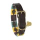 image 2 of Digby & Fox Drover Polo Leather Dog Collar - Yellow/Green/Purple - XXS