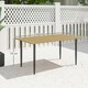 image 4 of Outsunny 150 x 90cm Garden Dining Table with Parasol Hole, Table Only, Brown 