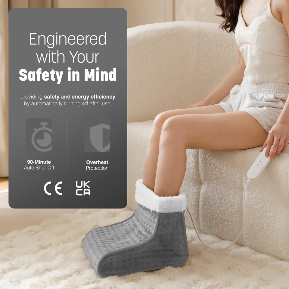 image 1 of Keplin Electric Foot Warmer with Adjustable Heat Settings and Timer