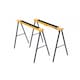 image 7 of Oypla 2x Saw DIY Garage Work Bench Carpentry Building Trestles Load 100KG Yellow