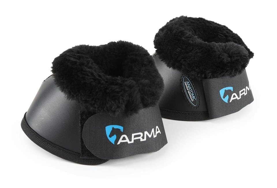 image 1 of Shires Arma Anatomic Comfort Over Reach Boots | Black | Size: Cob
Colour: Black