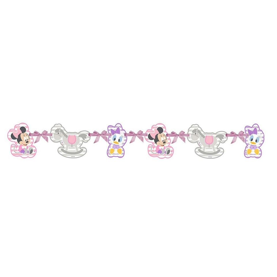 Disney Ciao Paper Baby Minnie Mouse Banner - Multicoloured - One Size
