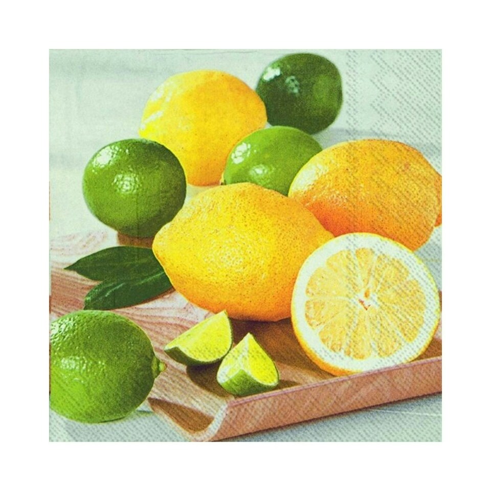 IHR Lunch Napkins Lemon Fresh 33cm 3ply 20 Pack