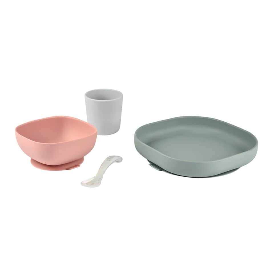image 1 of Béaba Silicone Meal Set 4pcs Eucalyptus