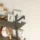 image 9 of HOMCOM Wall Shelf Unit with 4 Hooks for Living Room, Entryway, Grey