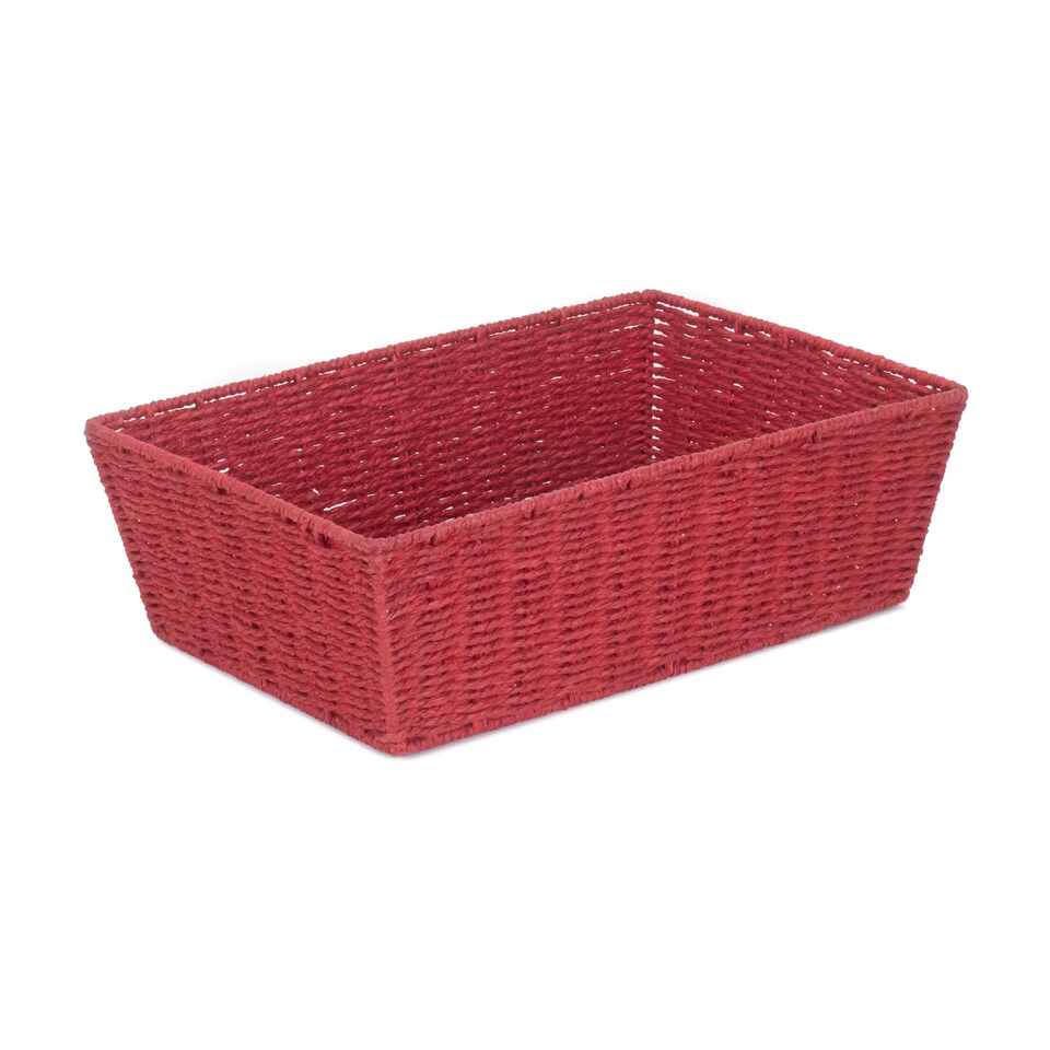 image 1 of Extra Large Red Paper Rope Tray | Red | Red | X Large