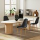 image 2 of HOMCOM Dining Chairs Set of 4 w/ Curved Back, Steel Legs, Grey Black