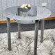 image 7 of Glass Grey Dining Table Round Dining Table Dining Room Kitchen Furniture Grey