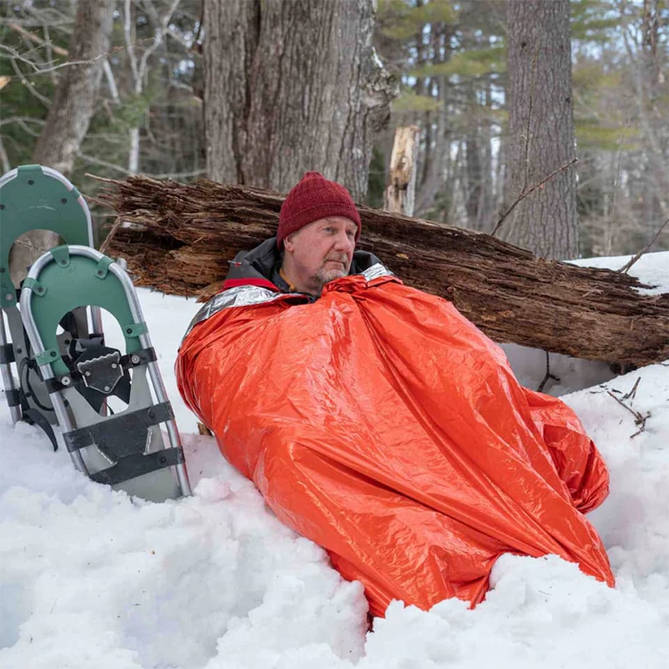 image 1 of Emergency Bivvy XL - Lightweight Heat Reflective Shelter with Whistle | Orange | Orange | One Size | 1