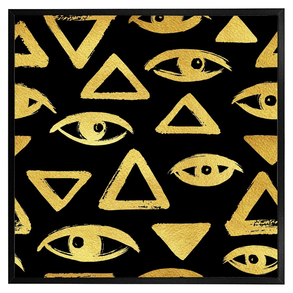 image 1 of Eyes & pyramids (Picture Frame) Brown | Oak | XL
