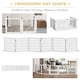 image 3 of PawHut Freestanding Pet Dog Gate 6 Panel Foldable Wooden Playpen 432cm Long