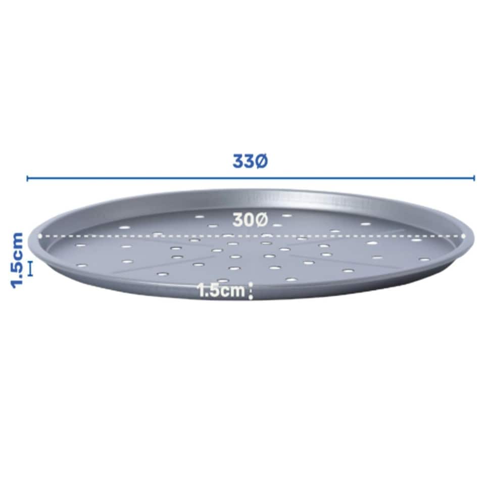 image 1 of 1 x 33cm Large Non Stick Round Pizza Oven Tray N/A