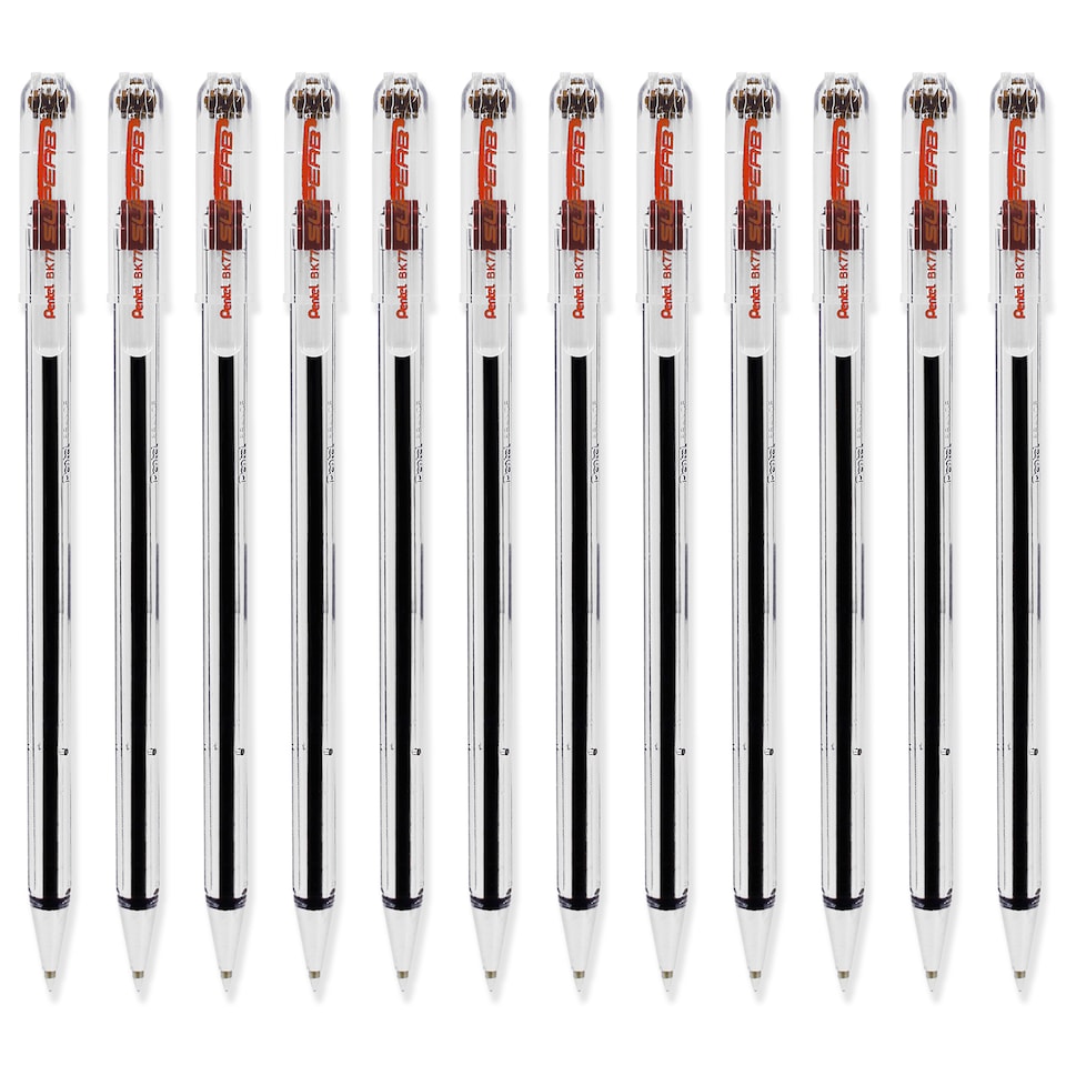 image 1 of Pentel BK77 Superb Ballpoint Pens 0.7mm Pack of 12
