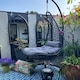 image 1 of New Black Somerley Chapel Arch Garden Mirror 112 x 61 CM Black