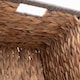 image 4 of Small Square Water Hyacinth With Grey Rope Border Storage Basket | Brown | Brown