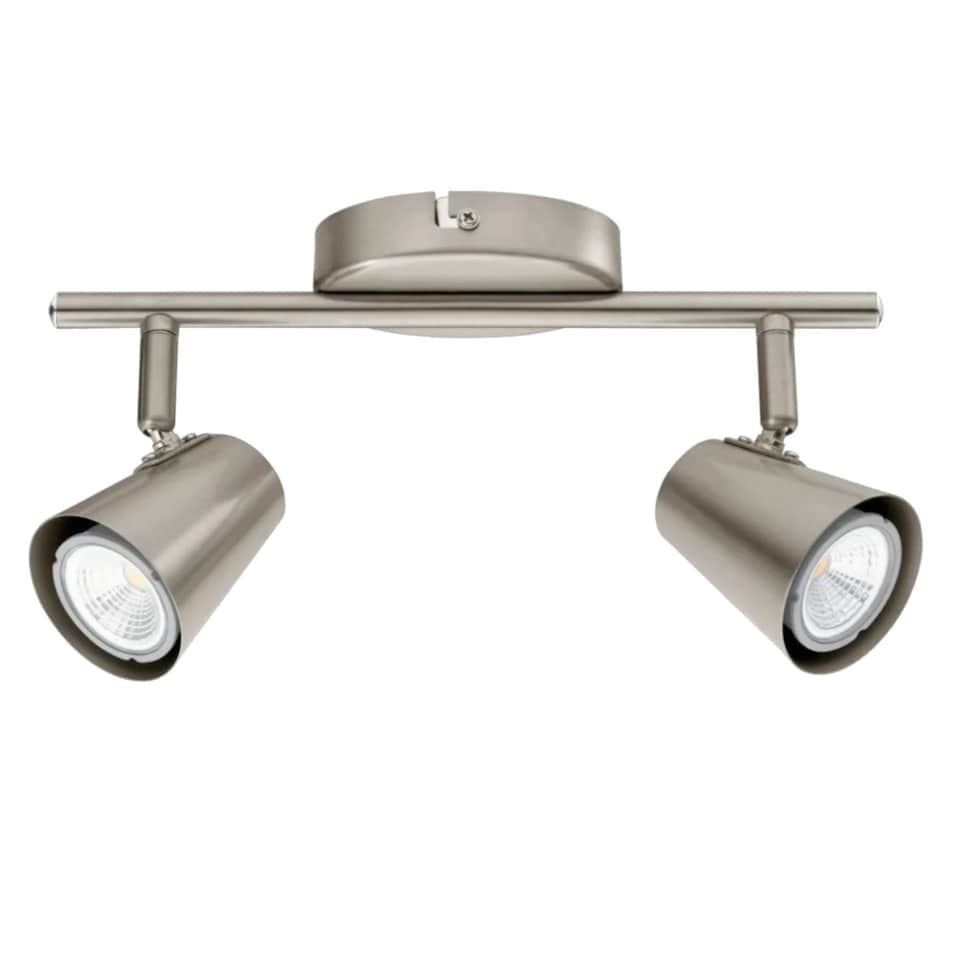 image 1 of Set of 2 Travale - Satin Nickel 2 Way Adjustable Spotlight Fittings