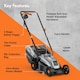 image 6 of VonHaus 1200W Electric Lawn Mower with 30L Collection Bag
