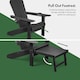 image 4 of Vonhaus Westport Black Adirondack Garden Chair HDPE with Reclining Backrest