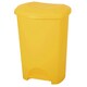 image 1 of 2 x 50L Yellow Hard Wearing Home Office Plastic Waste Rubbish Bin With Lid Yellow