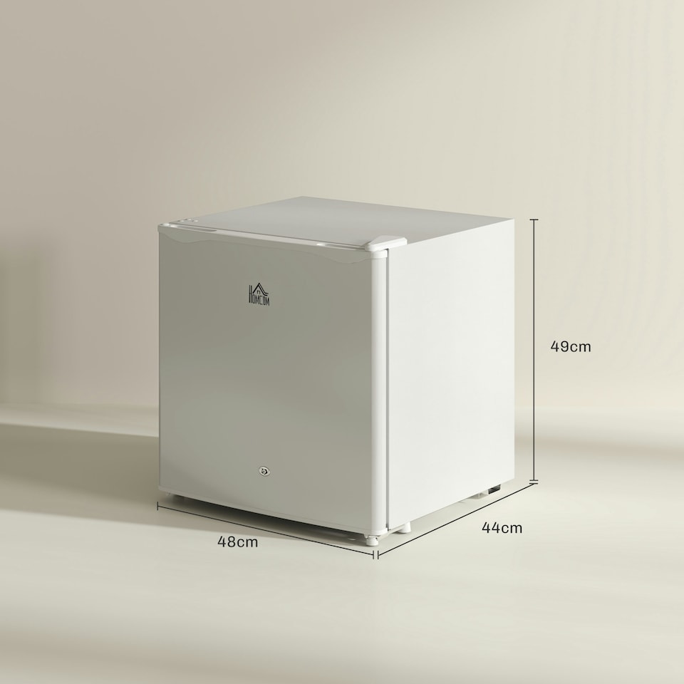 image 1 of HOMCOM 46L Counter Top Fridge Mini Fridge with Lock Chiller Box Cream White