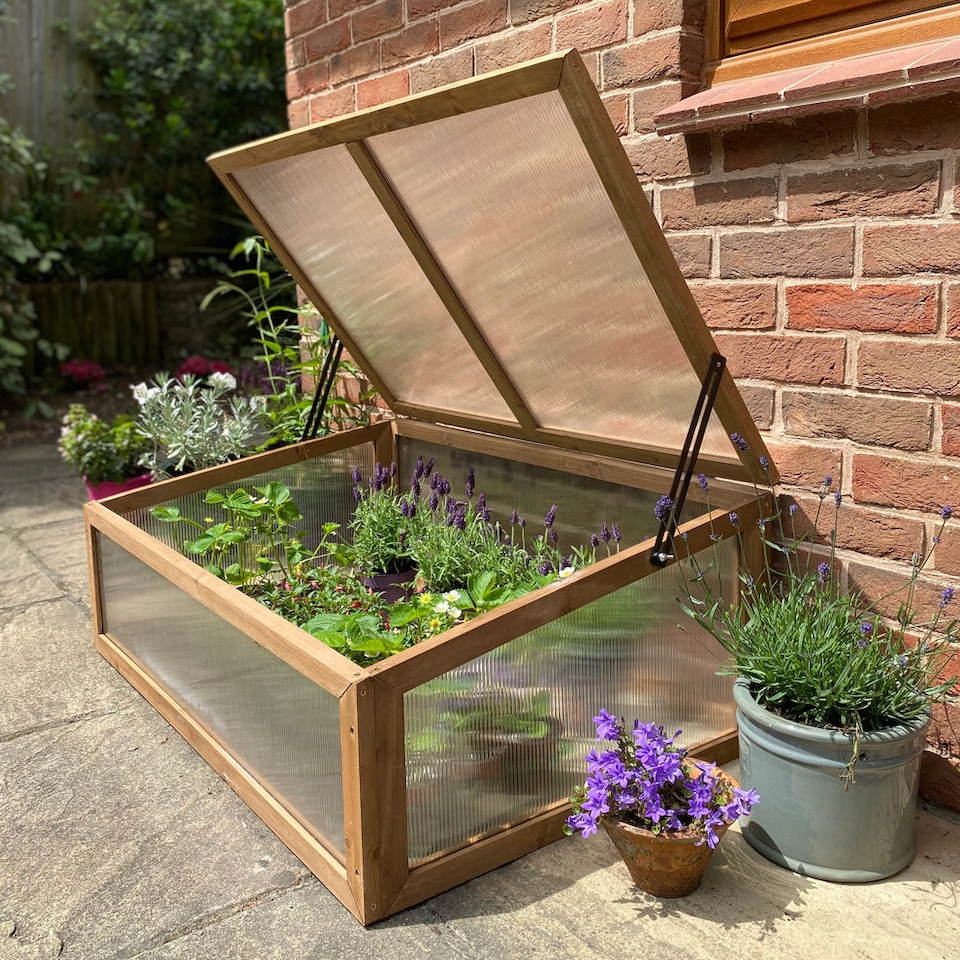 image 1 of Wooden Framed Polycarbonate Cold Frame