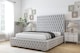 image 2 of Sloomy Ambassador Silver Plush Bed Frame With Mattress With 50"  Upholstered Headboard 3' Single