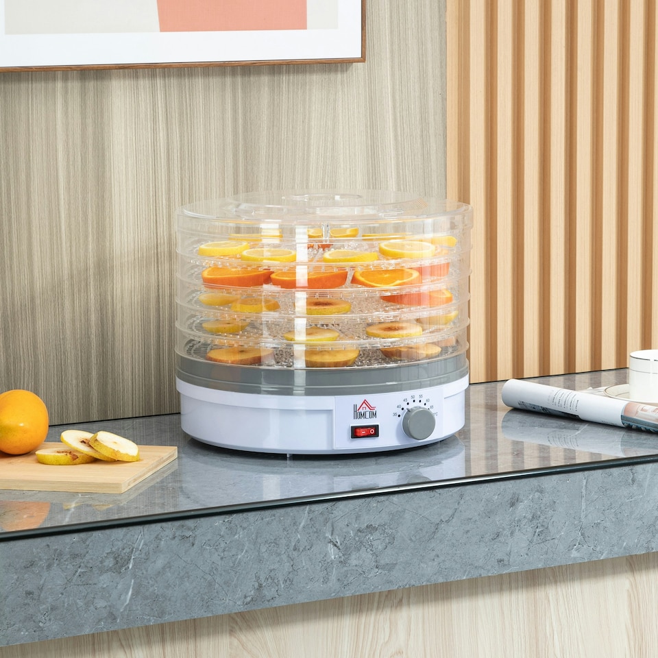 image 1 of HOMCOM 5 Tier Food Dehydrator for Drying Fruit Meat Vegetable Jerky Pet Treat