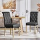image 2 of Yaheetech Set of 2 Classic Armless Dining Room Chairs Grey | Dark Grey