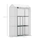 image 3 of Outsunny 3 Tier Mini Greenhouse with PE Cover, Roll-Up Door, White