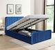 image 2 of Ottoman Storage Bed blue 4ft Double velvet bed gas lift up Storage Bed bedroom furniture