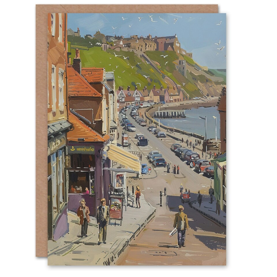 image 1 of Vintage Scarborough Yorkshire Coastal Road Him Her Birthday Card