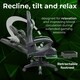 image 5 of Neo Gaming Chair Green & Black Leather with Footrest