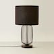 image 3 of ValueLights Gabbia Matte Black Metal Table Lamp with Small Black Drum Shade