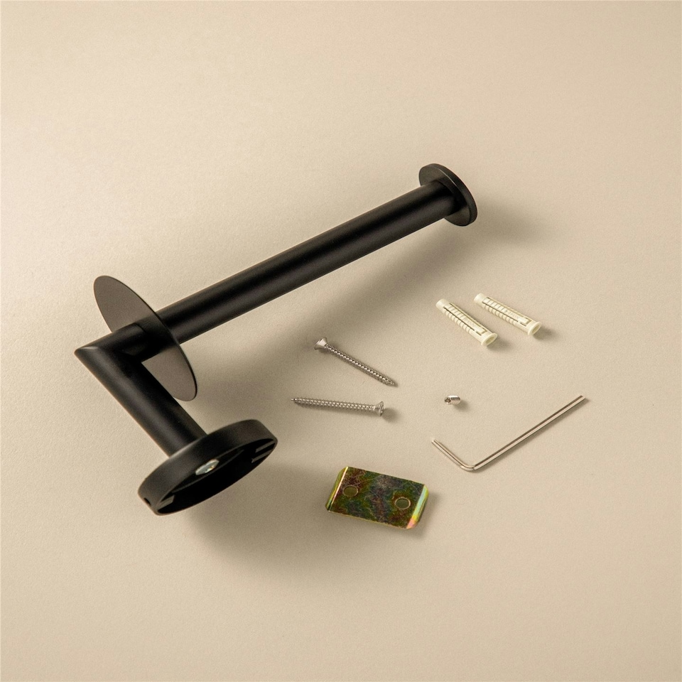 image 1 of Cosmic Wall Mounted Verticle Toilet Roll Holder with Durable Metal Chrome Finish