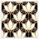 image 1 of Black& gold floral pattern (Picture Frame) White | M