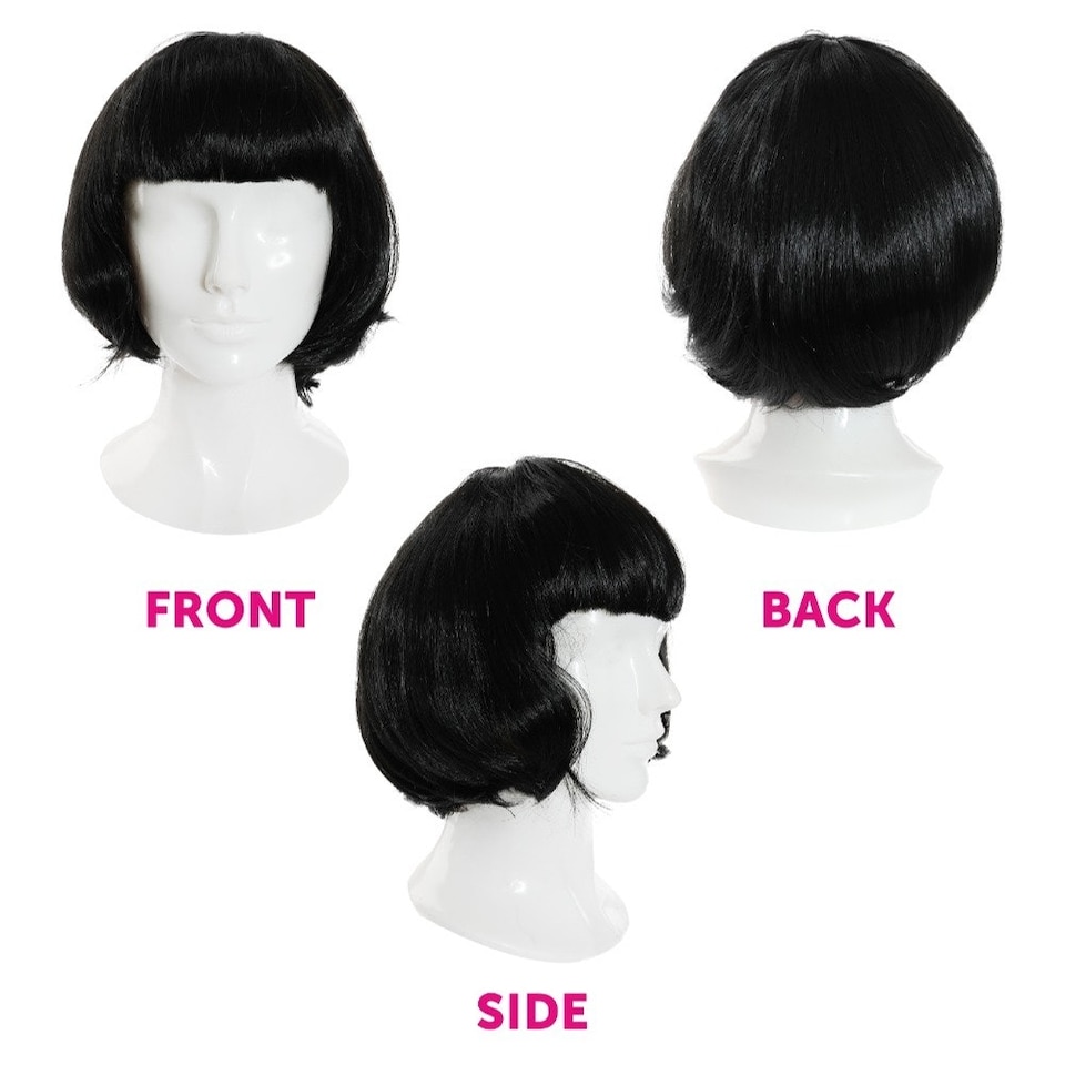 image 1 of Pack of 24 60s Sergeant Wig Black | One Size