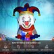 image 3 of Outsunny 4ft Blow Up Outdoor Halloween Decoration, Clown on Bicycle