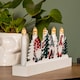 image 5 of 28cm Battery Operated Light up White Wooden Christmas Candle Bridge with Gonk Scene and 5 LEDs