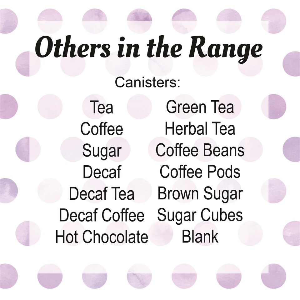 image 1 of Lilac Polka Dot Large Coffee Pods Canister