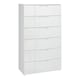 image 1 of Sienna Chest of 6 Drawers in White/White High Gloss