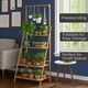 image 5 of Neo 3‑Tier Foldable Indoor & Outdoor Bamboo Plant Stand with Hanging Hook