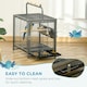 image 3 of PawHut Parrot Cage, Travel Carry Pet Bird Cage Cockatiel w/ Metal Handle