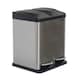 image 2 of 30L Stainless Steel Double Compartment Pedal Kitchen Waste Bin | Silver