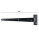 image 4 of 10" (250mm) Heavy Duty T Tee Hinges for Doors + Gates with Fixing Screws 4pc Black