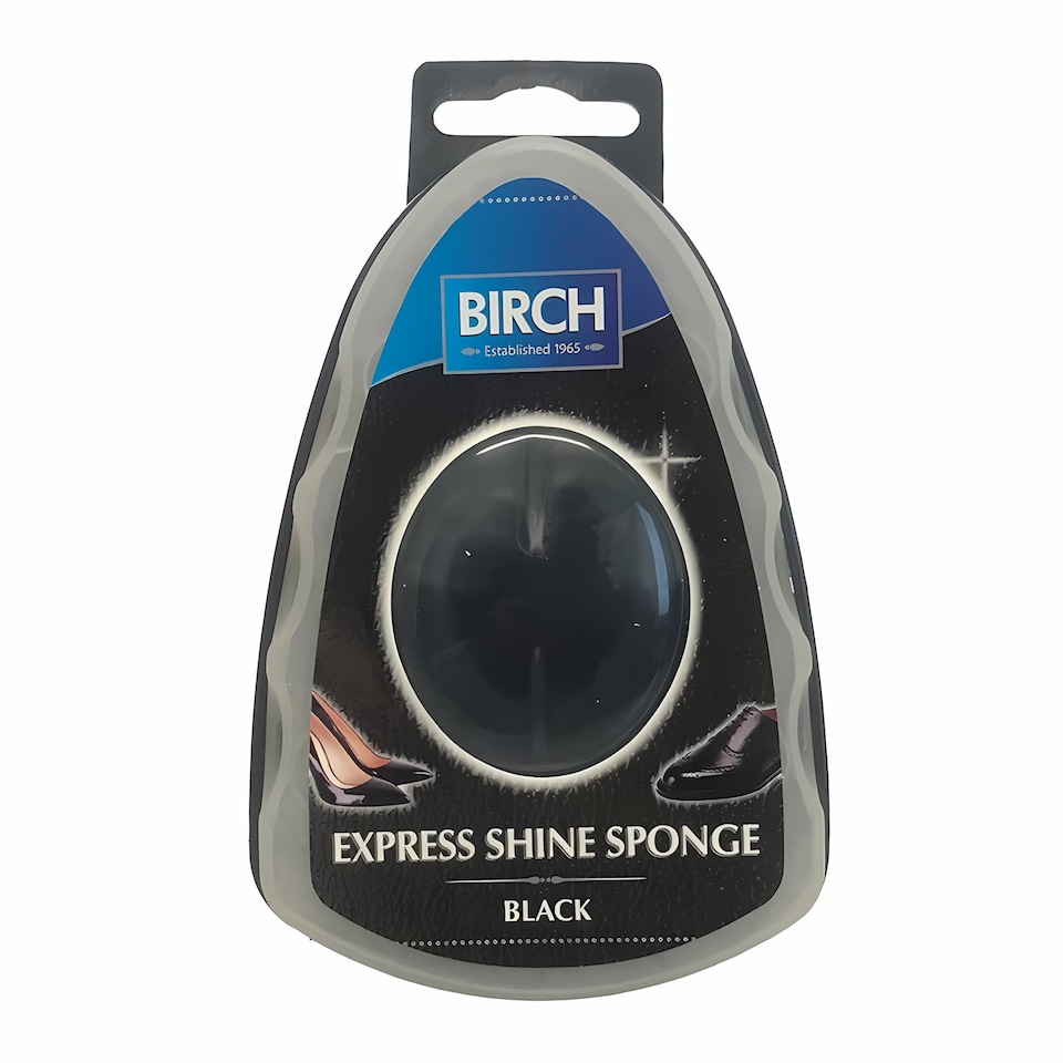 image 1 of BIRCH Express Shoe Shine Sponge - Integrated Polish for Travel and Office | Black | Black