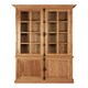 image 1 of Stylish Cabinet With 3 Upper Shelves, Versatile Design Storage Cabinet, Eco Friendly Wooden Bedisde Cabinet Brown