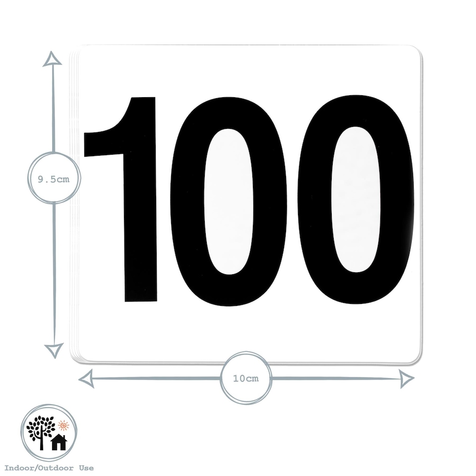 image 1 of Argon Tableware Table Numbers with 30cm Holders - 30cm - Silver - Pack of 100 | Silver | Silver