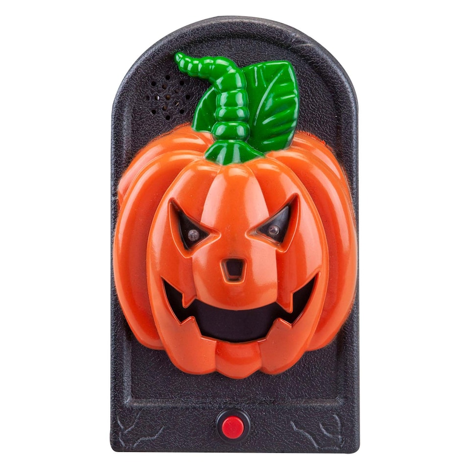 image 1 of vfm-estore Halloween Spooky Doorbell with Flashing LED Lights Trick or Treat